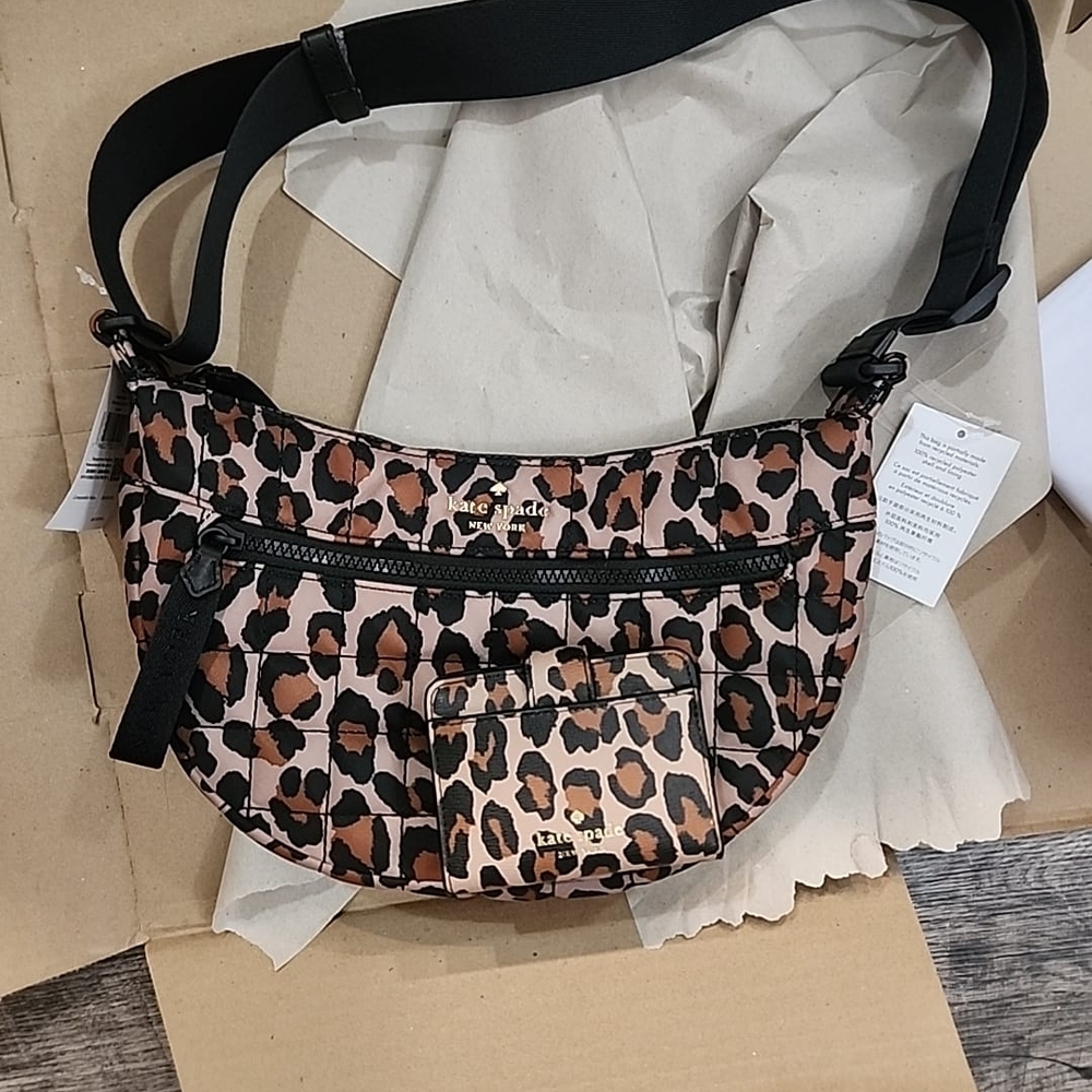 kate spade Leopard Print Crossbody Bag - Brown/Black